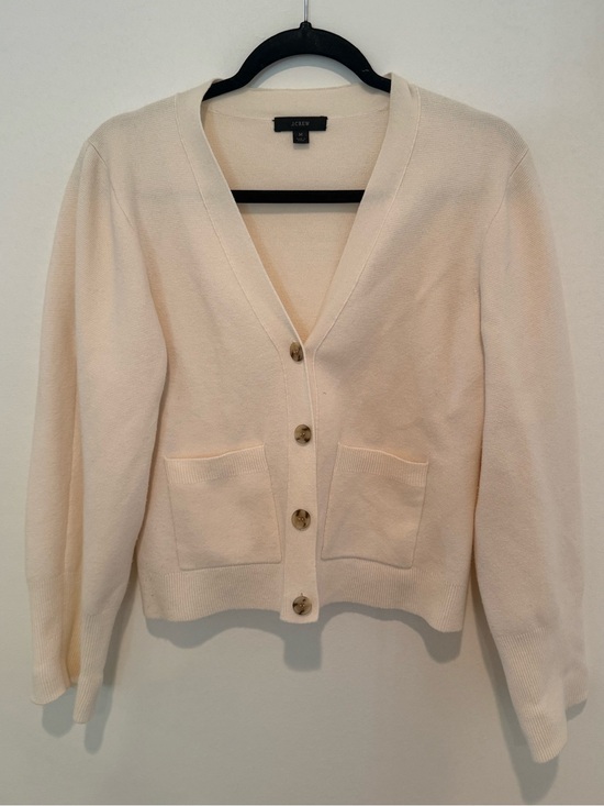 J. Crew Sweaters - J. Crew Soft Cream V-Neck Button Front Cardigan